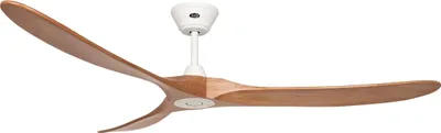 Image de Ventilateur de plafond à basse consommation avec télécommande Eco Genuino 180 cm Blanc mat & Chêne moyen