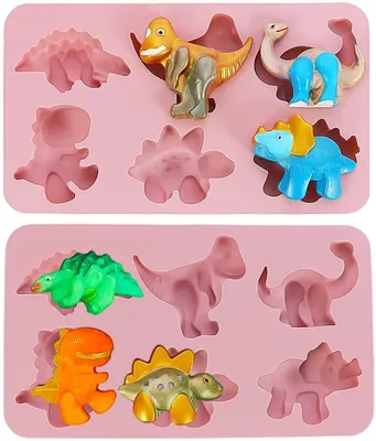 Silikon-Dinosaurier-Kuchenform, 2 Stück, 28x16x2,5 cm, BPA-frei