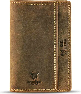 Produktbild von MATADOR Leder RFID Kreditkarten-Etui-Hülle Kartenetui Hunter Braun