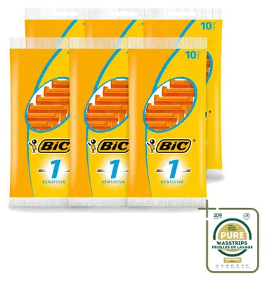 Obrázek produktu pro 6 x Jednorázové holítko Bic 1 Sensitive pro citlivou pokožku - balení s 6 kusy