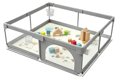 Image de Aire de jeux, barrière de sécurité pour enfants, design spacieux, 180x200