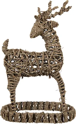 Produktbild von Clayre & Eef Figur Hirsch 30x20x49 cm Braun Rattan