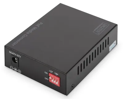 Produktbild von DIGITUS Konverter Gigabit PoE Media SFP/RJ45