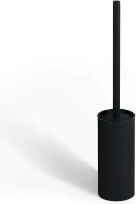 Produktbild von WC-Bürste mit Halter,Edelstahl 304 lackierter Gummi,WC-Bürste und Badhalter,2 Reinigungsbürstenköpfe,schwarz