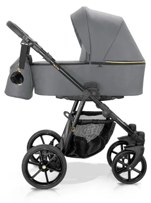 Produktbild von Milukids Risso 3-in-1 Kombikinderwagen Schwarz mit Babyschale (RIS-13)