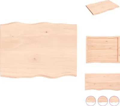 Obrázek produktu pro vidaXL Stolová deska 80x60x(2-4) cm masivní dřevo neošetřené hranou stromu - Stolové desky