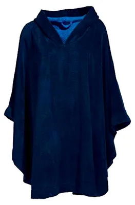 Produktbild von Surf-Poncho für Damen und Herren mit Kapuze - Badetuch und Umkleidehilfe aus Velours-Frottier