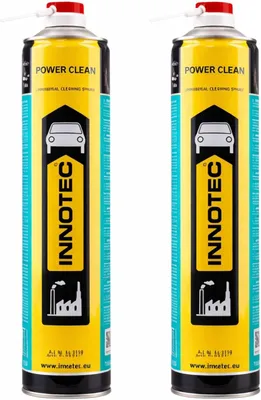 Immagine prodotto di 2 pezzi INNOTEC Power Clean 750 ml aerosol – Detergente e sgrassatore universale – Rimuove grasso, olio, catrame, cera e residui di colla – Ideale per automobili