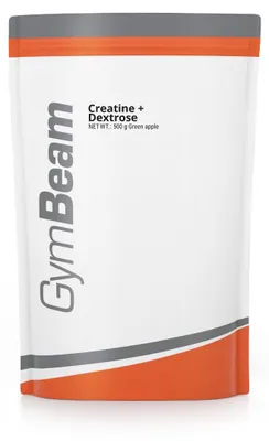 Produktbild von GymBeam - Kreatin + Dextrose, 1000 g, grüner Apfel