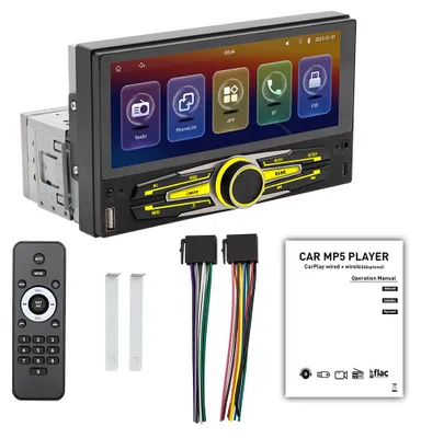 Obrázok produktu pre 6,86-palcový autorádio s prehrávačom MP5 a Bluetooth, rádiom s funkciou RDS, podporou hands-free volania, pripojením cez USB/AUX, prepojením s telefónom cez MirrorLink, asistenciou pri cúvaní a ovládaním na volante