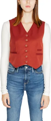 Image de Vero Moda Gilet Femme Rouge : Taille - 38 Taille : 38