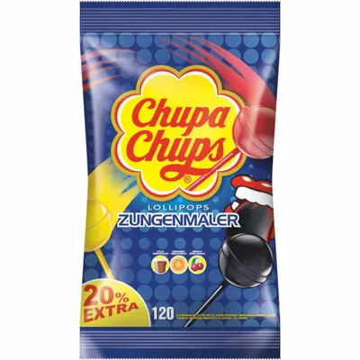 Zdjęcie produktu dla Chupa Chups lizaki do malowania języka w saszetkach 120 sztuk 1440g