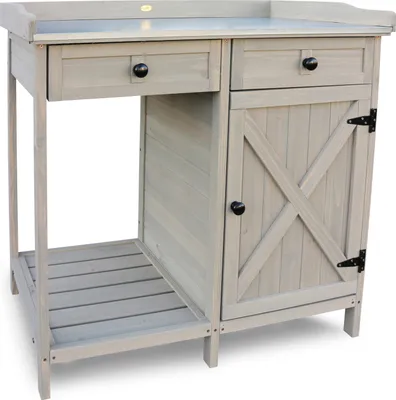 Produktbild von HABAU Pflanztisch mit Unterschrank und 2 Schubladen, 98 x 48 x 95 cm
