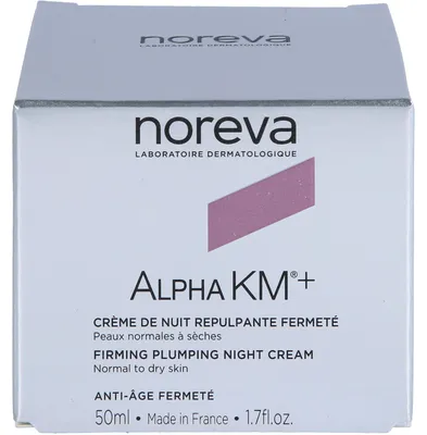 Produktbild von Noreva AlphaKM+ aufpolsternde Nachtcreme Anti-Aging und Ultra-Hydratation für normale bis trockene Haut, 50 ml Creme