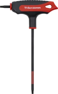 Produktbild von STIER T-Griff-Schraubendreher, Torx, TX15, als Kurz- oder Langklinke nutzbar, optimale Kraftübertragung