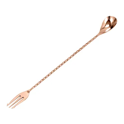 Produktbild von COCKTAILLÖFFEL Edelstahl Barlöffel Rührer Mischen Löffel Gabel BAR PROFESSIONAL