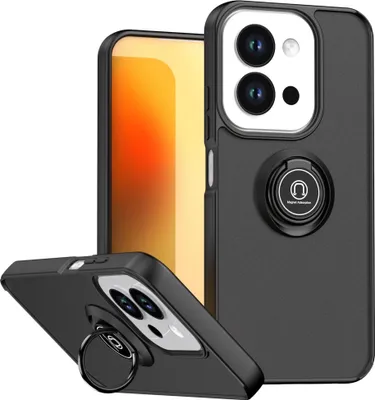 Immagine prodotto di Custodia protettiva in TPU + anello in PC per Xiaomi Redmi 15C 5G / 4G serie Q Shadow, colore nero