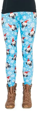 Productafbeelding van cosey - Kerstcollectie leggings - Kerstprint (one size) - Ontwerp: Santa Mops