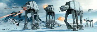 Produktbild von Star Wars Poster ATAT Fight Langbahnposter 158 x 53 cm