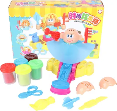 Produktbild von Friseur-Knetmasse-Spielzeug-Set für Kinder, DIY-Tonform-Spielzeug, Erleuchtung für Kinder