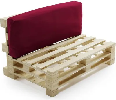Immagine prodotto di Schienale cuscino sfoderabile per pallet in poliestere BANANAIR 120x40cm rosso