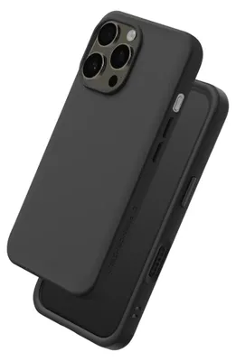 Image de Rhinoshield, coque SolidX résistante aux chocs pour iPhone 16 Pro Max, compatible avec la recharge sans fil, noir