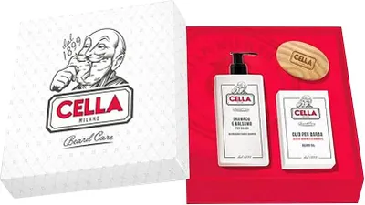 Obrázok produktu pre Sada na starostlivosť o fúzy Cella Milano + drevená kefa