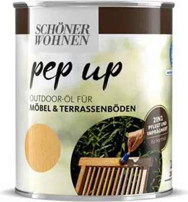 Produktbild von Schöner Wohnen Pep up Outdoor-Öl Möbel & Terrassenböden Holz 1 Liter douglasie