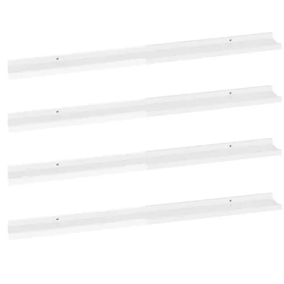 Produktbild von vidaXL Wandregale 4 Stk. Hochglanz-Weiß 100x9x3 cm