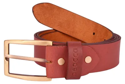 Productafbeelding van Beocca Oden leren herenriem met gesp, 100 cm, Cognac