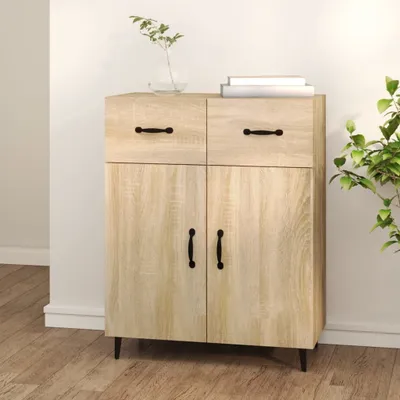 Zdjęcie produktu dla vidaXL Kredens dąb sonoma 69,5x34x90 cm Materiał drewnopochodny