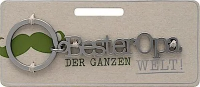 Produktbild von Sheepworld, Gruss und Co - 47030 - Schlüsselanhänger, Bester Opa, Metall, Größe mit Schlüsselring: 9,6cm x 3cm, Farbe: Silber