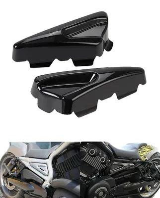 Produktbild von Motorradrahmenabdeckungen, stilvolles Design, einfache Installation, schwarz