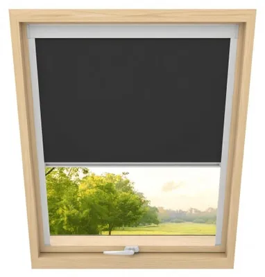 Image de Time4blinds - Store fenêtre de toit occultant - 614x1362mm - Gris Noir