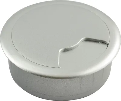 Produktbild von Kabeldurchführung Kabeldurchlass rund Einbau Kabeldoseø 60mm KS silber