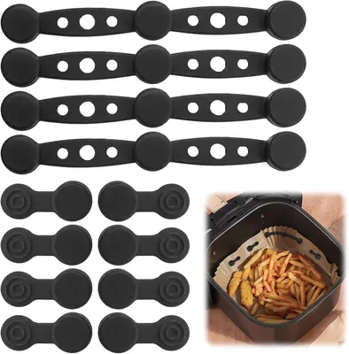 Produktbild von Airfryer Magnete 12 Stücke, Silikon, hitzebeständig, für Backpapier, Küchenzubehör