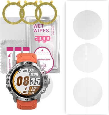 Produktbild von apgo 3 Stück Schutzfolie, klar, kompatibel mit Coros Vertix 2 Smartwatch, Hydrogel Displayschutzfolie mit Positionierhilfe, Displayfolie, robust und kratzfest