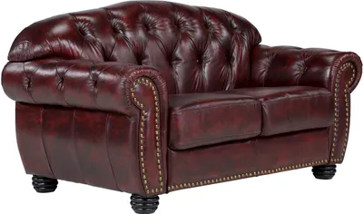 Produktbild von Sofa Chesterfield Hereford 2-Sitzer Echtleder rot