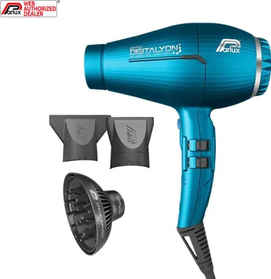 Image de Parlux Digitalyon Blue Hair Tools Set - 4 Pieces