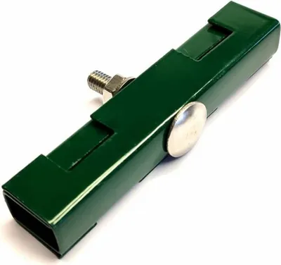 Produktbild von 10x Endlosverbinder Klemme Zaun Verbinder Halter für Gittermatte Doppelstab Grün (RAL 6005)