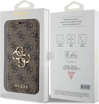 Obrázek produktu pro Pouzdro Guess 4G Metal Logo Pro Iphone 15 Pro Max - Hnědé