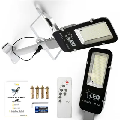Zdjęcie produktu dla LED lampa solarna 3000W ogrodowa uliczna mocna zewnętrzna
