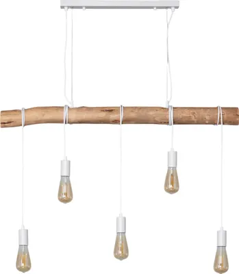 Produktbild von Pendelleuchte Metall und Holz Yagis Weiß