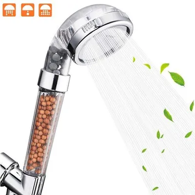 Produktbild von Ionischer Douchekop - Handdouche - Badkamerdouchekop - Ionische Filtratie - 3 Sproeistände - Wasserfilter - Wasserbesparend