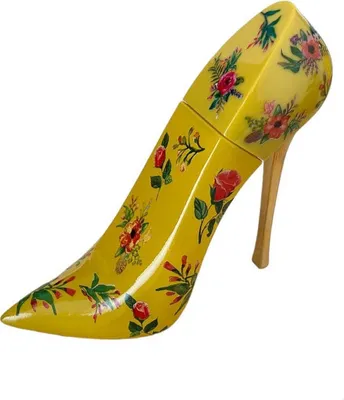 Perfüm in High Heel Form mit Blumenmuster