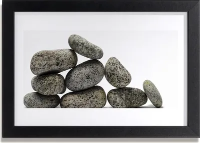 Produktbild von Bild 30x20 MDF-Rahmen Wandkunst Zen-Steine ​​Kunst
