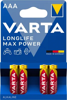 Immagine prodotto di Batteria Longlife Max Power AAA/LR03, pacco da 4