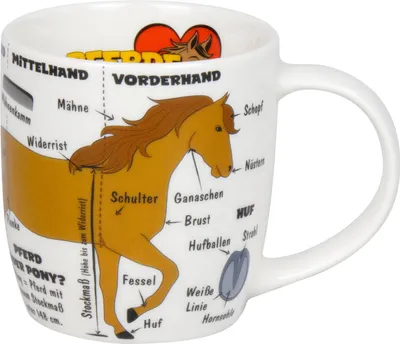 Produktbild von KÖNITZ 1172673027 Kid's Wissen Pferde 230 ml aus Porzellan / Kinderbecher