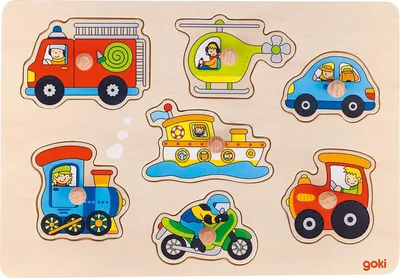 Immagine prodotto di goki 57491 Puzzle dei trasporti, colorato