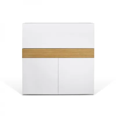 Produktbild von Büro Weiß und Natureiche, 110 x 42 x 109